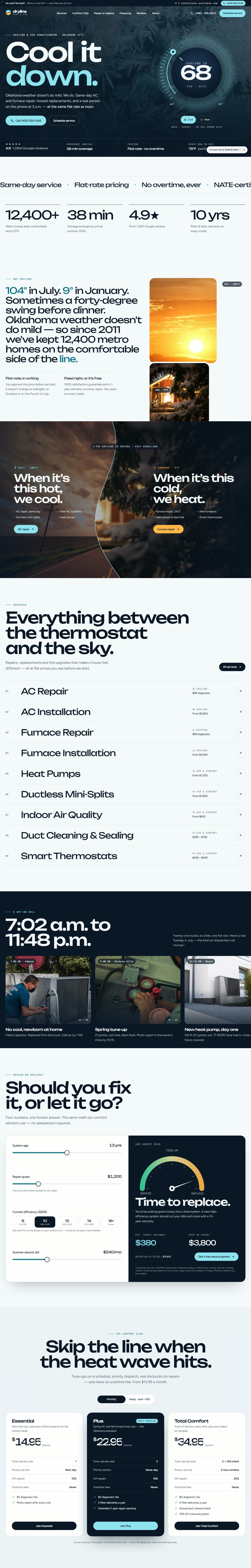 Dryline Heat & Air — Full page