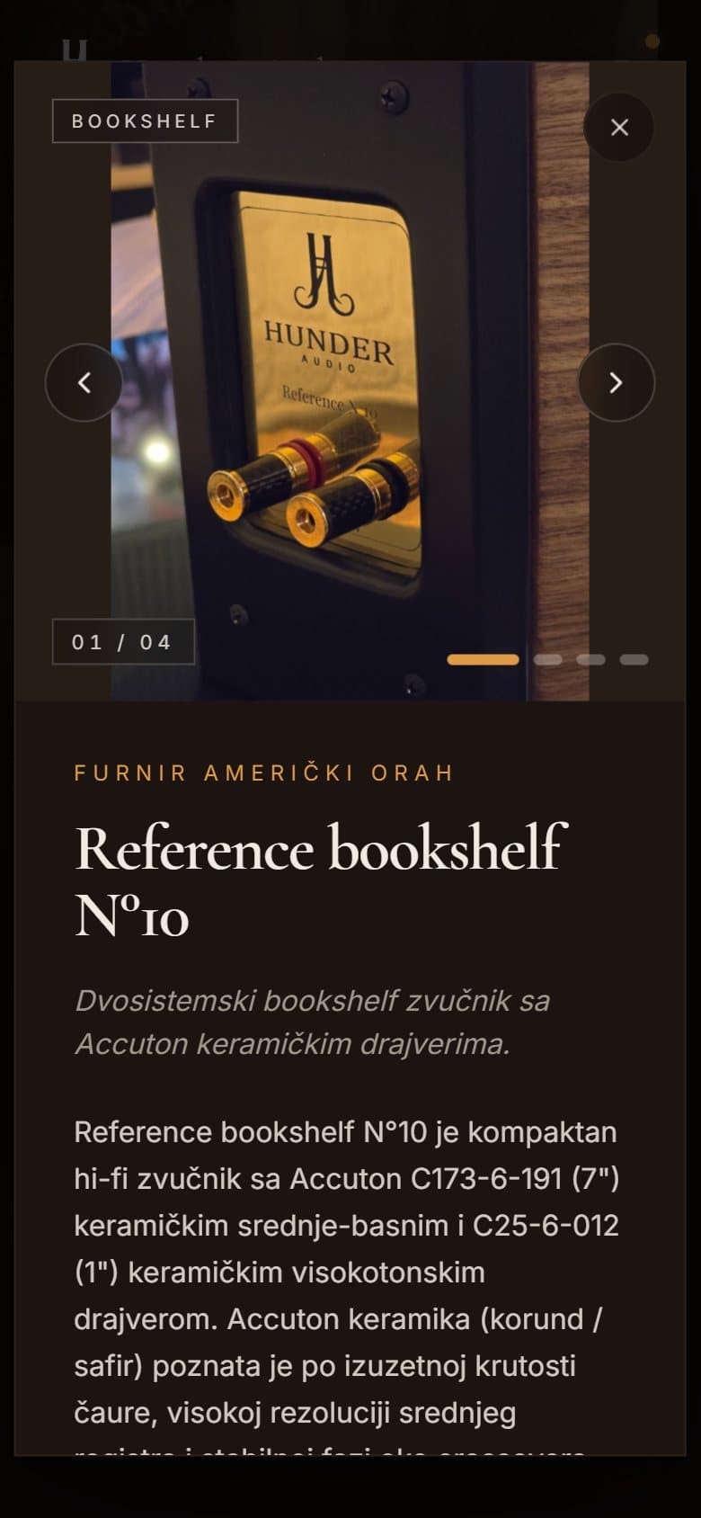 Hunder Audio — On mobile