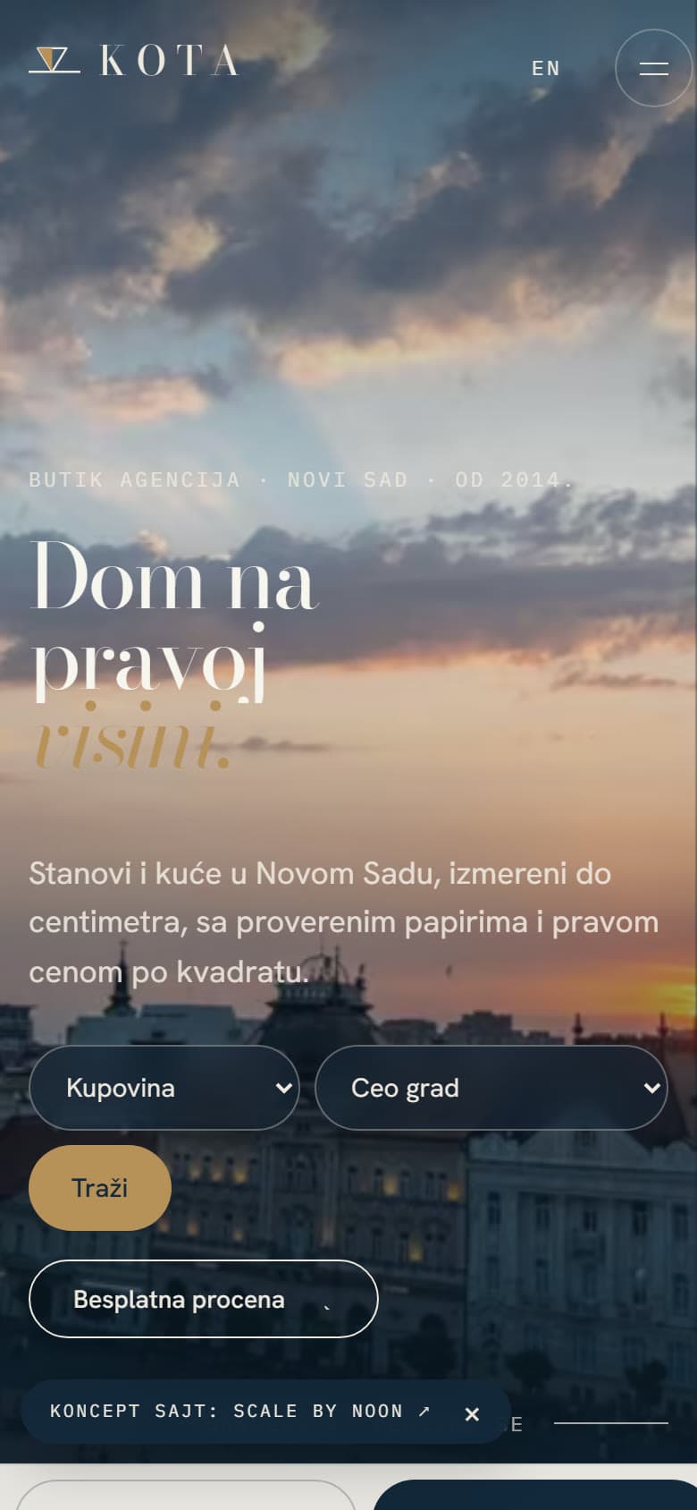 Kota Nekretnine — On mobile