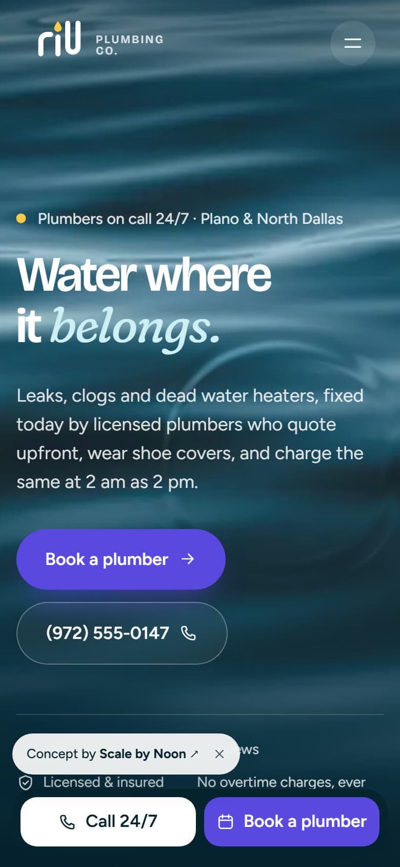 Rill Plumbing Co. — On mobile